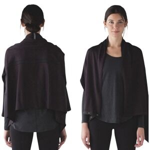 Lululemon Vinyasa Wrap Scarf Womens Running Luon Black Cherry Rulu Snap One size